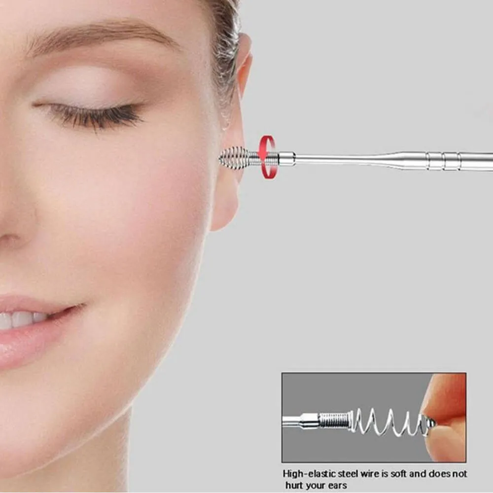Innovative Spring Earwax Cleaner Tool Set With Light