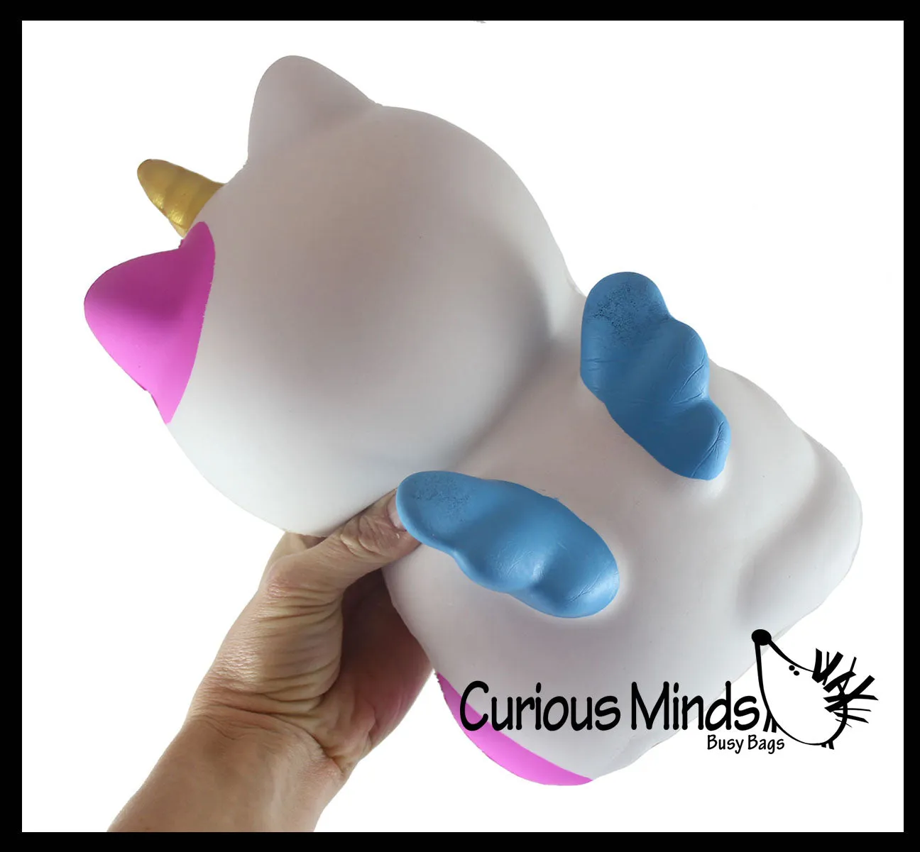 JUMBO Kitty Cat with Wings and Horn Squishy Slow Rise Foam Pet Animal Toy -  Scented Sensory, Stress, Fidget Toy Cute