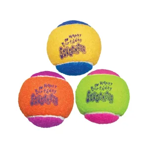 KONG Airdog Squeaker Birthday Balls Dog Toy 3 Pack {)_(}