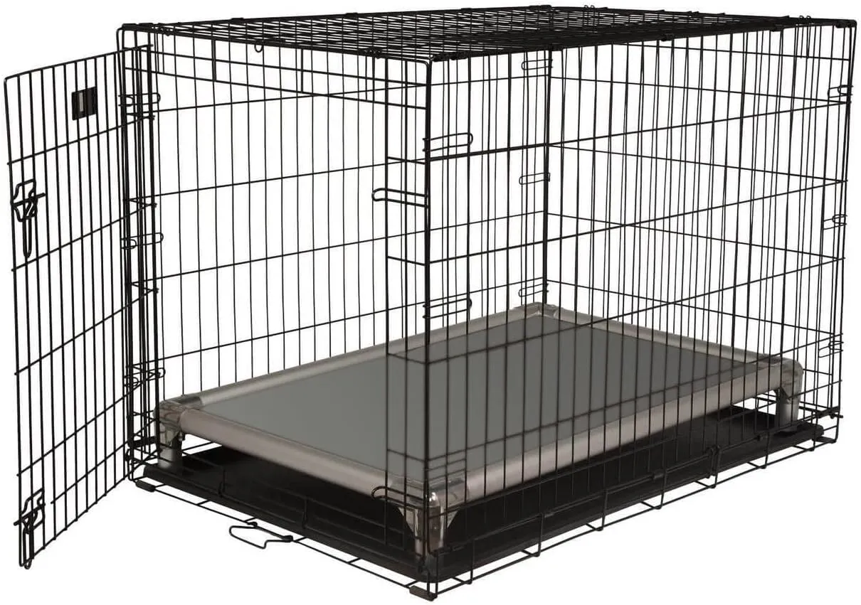Kuranda Chewproof Crate Bed - Silver Aluminum - 50" x 36" - Vinyl - Smoke