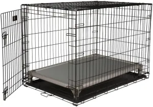 Kuranda Chewproof Crate Bed - Silver Aluminum - 50" x 36" - Vinyl - Smoke