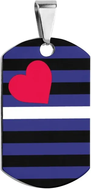 Leather Pride Flag Stainless Steel Pet Tag Personalized Dog Tags Pet ID Tag
