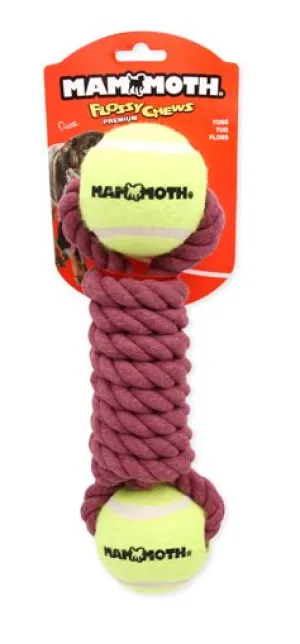Mammoth Large Twister Bone W/ Two Tennis Balls Dog Toy