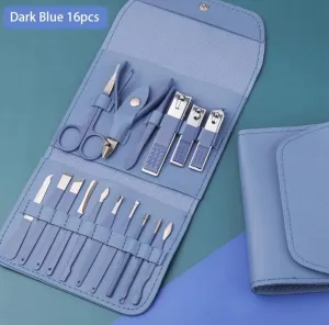 Manicure Pedicure Grooming Kit - Professional 16pcs Manicure Set - Stainless Steel Nail Clipper Set - Stainless Steel set, 
