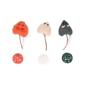 Meow & Me Woodland Cat 6 Piece Mice & Ball Toy Assortment