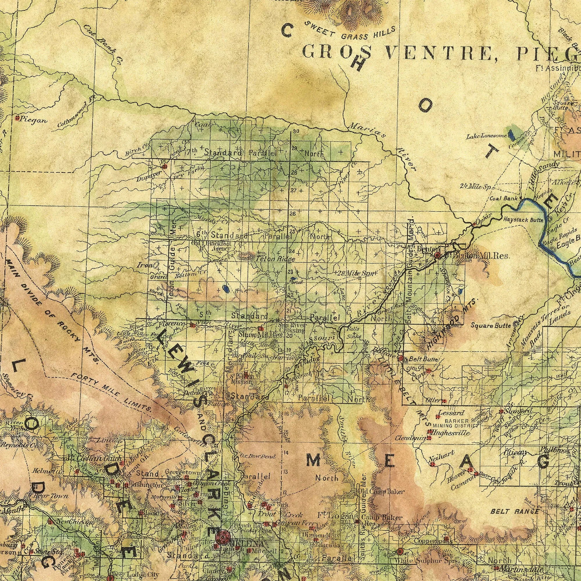 Montana Territory Tribal Map 1883 Old Montana Map Blanket Double Stitched Edges Cozy Fluffy Super Soft 430 GSM Polyester Throw Blanket