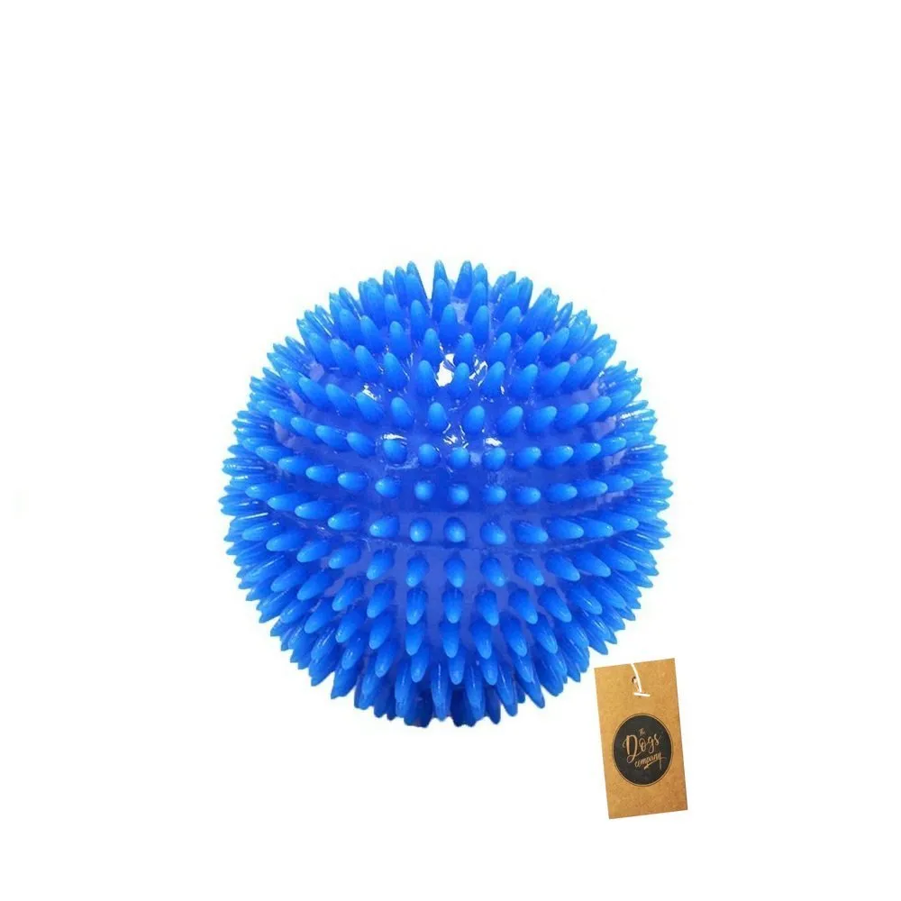 Natural Rubber Spiked Ball Dog Chew Toy, Puppy Teething Toy (Colour May Vary)