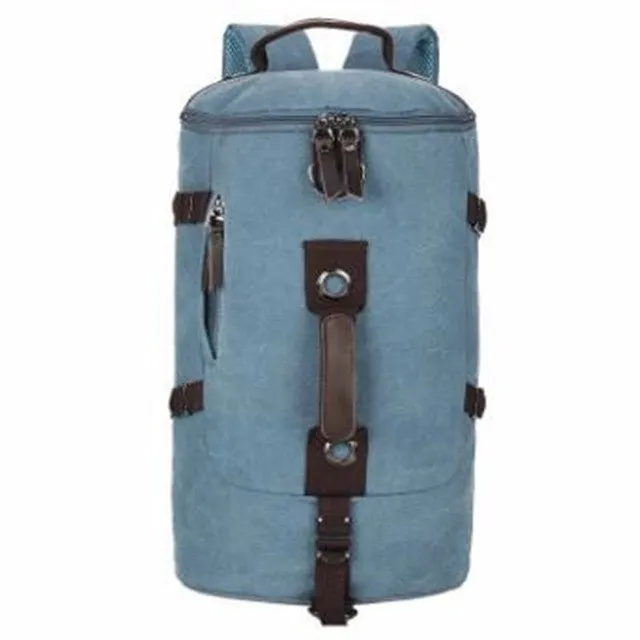 New Mens Vintage Novelty Brown Canvas Duffel Backpack Camping Gym Shoulder Bag Luggage Hand Bag