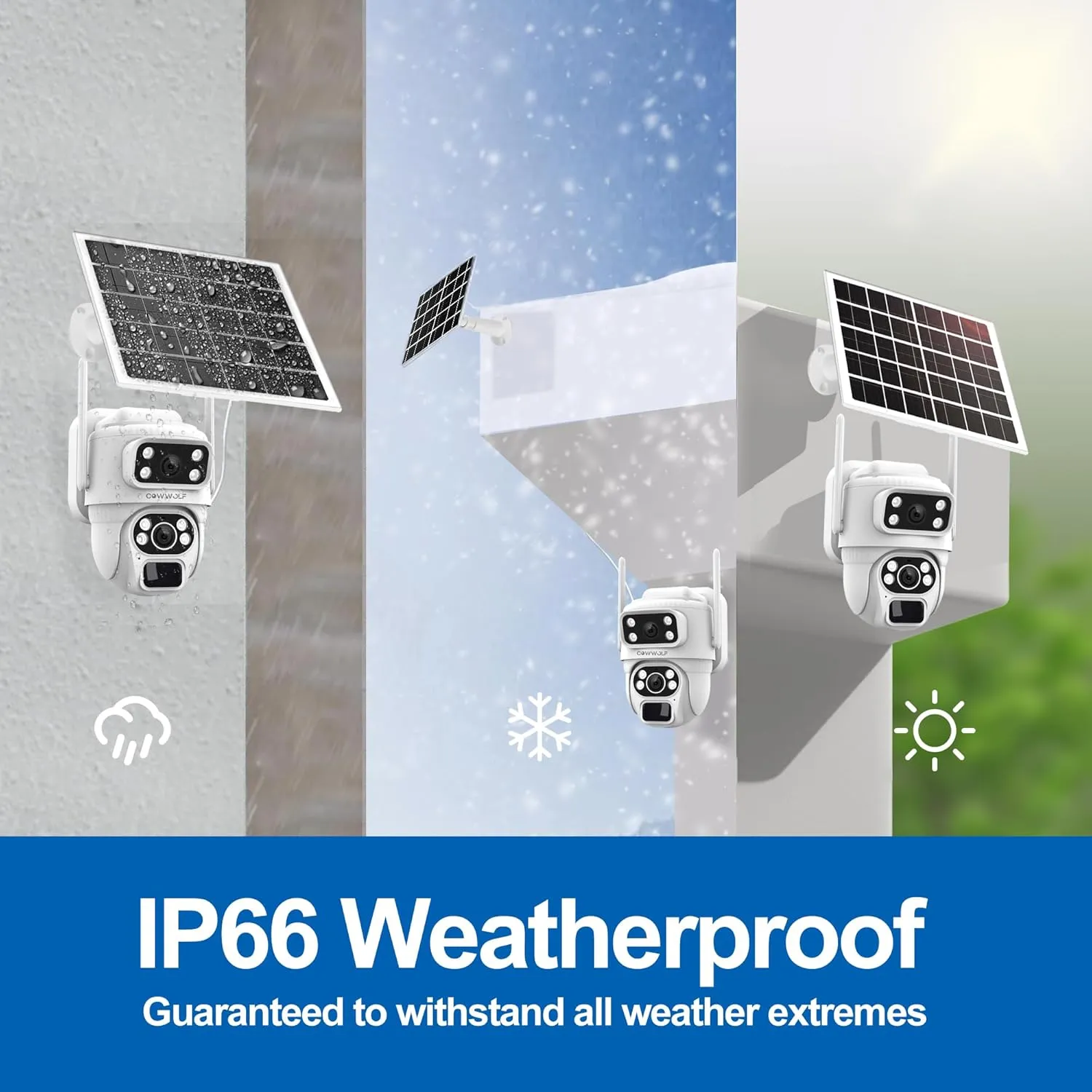 No WiFi Security Camera, 4G LTE Cellular Security Camera, 2K Solar Cellular Cam HD Dual Lens 360 Pan Tilt, Color Night Vision, PIR Motion Detection, IP66 Waterproof with Pre-Installed SIM (SHUANMU)