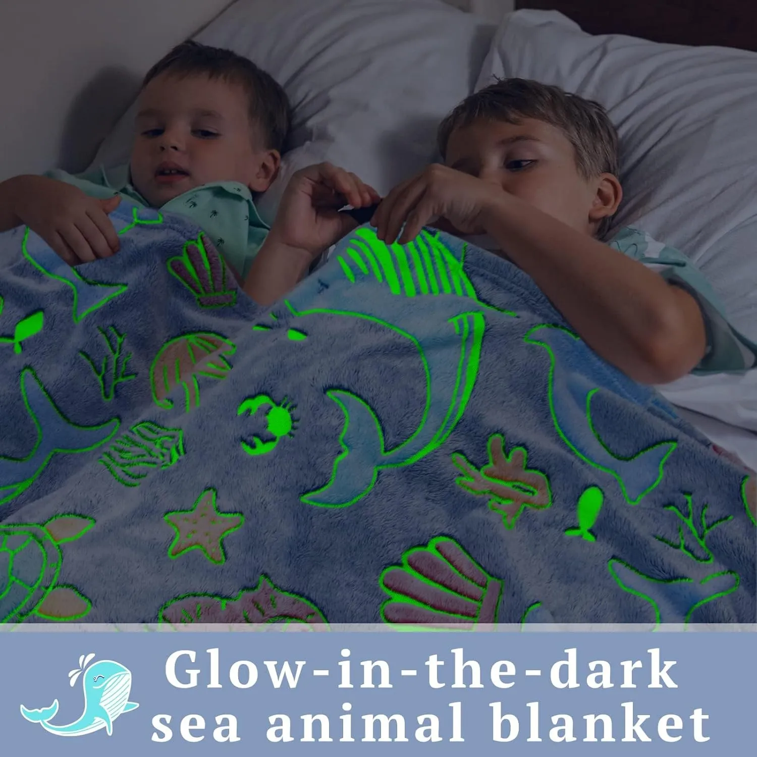 obinsm Glow in The Dark Blanket for Boys & Toddlers