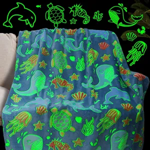 obinsm Glow in The Dark Blanket for Boys & Toddlers