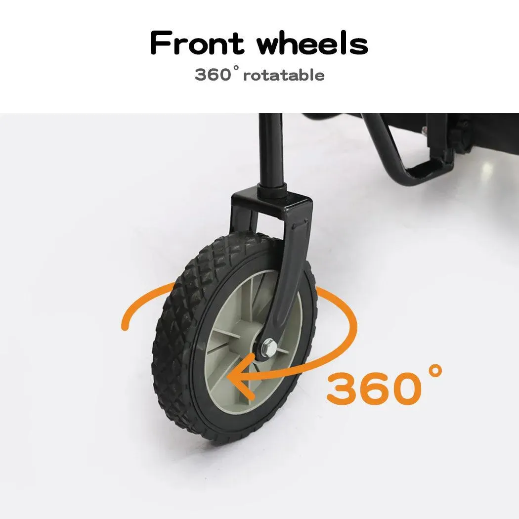 PaWz Pet Stroller Bike Trailer Stroller Foldable Pet Trailer 2-IN-1 Outdoor With Sunroof