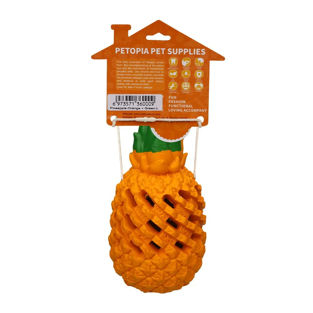 Petopia Tough Pawesome Pineapple Large Rubber Dog Toy^^^