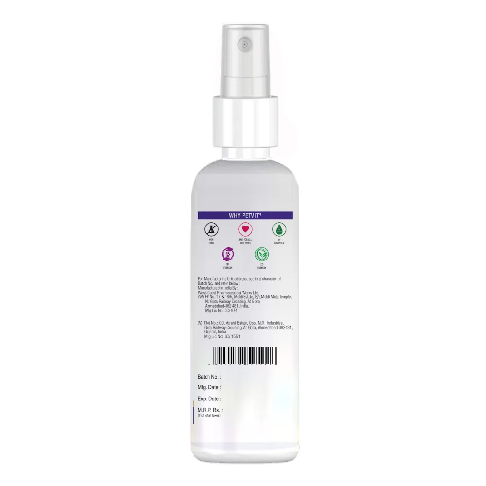Petvit Anti Tick & Flea Spray for Dogs and Cats
