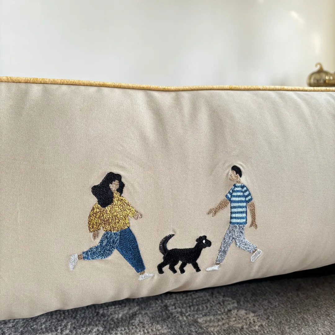 PoochMate Beige & Canary Pawfect Family Nest Dog Bed
