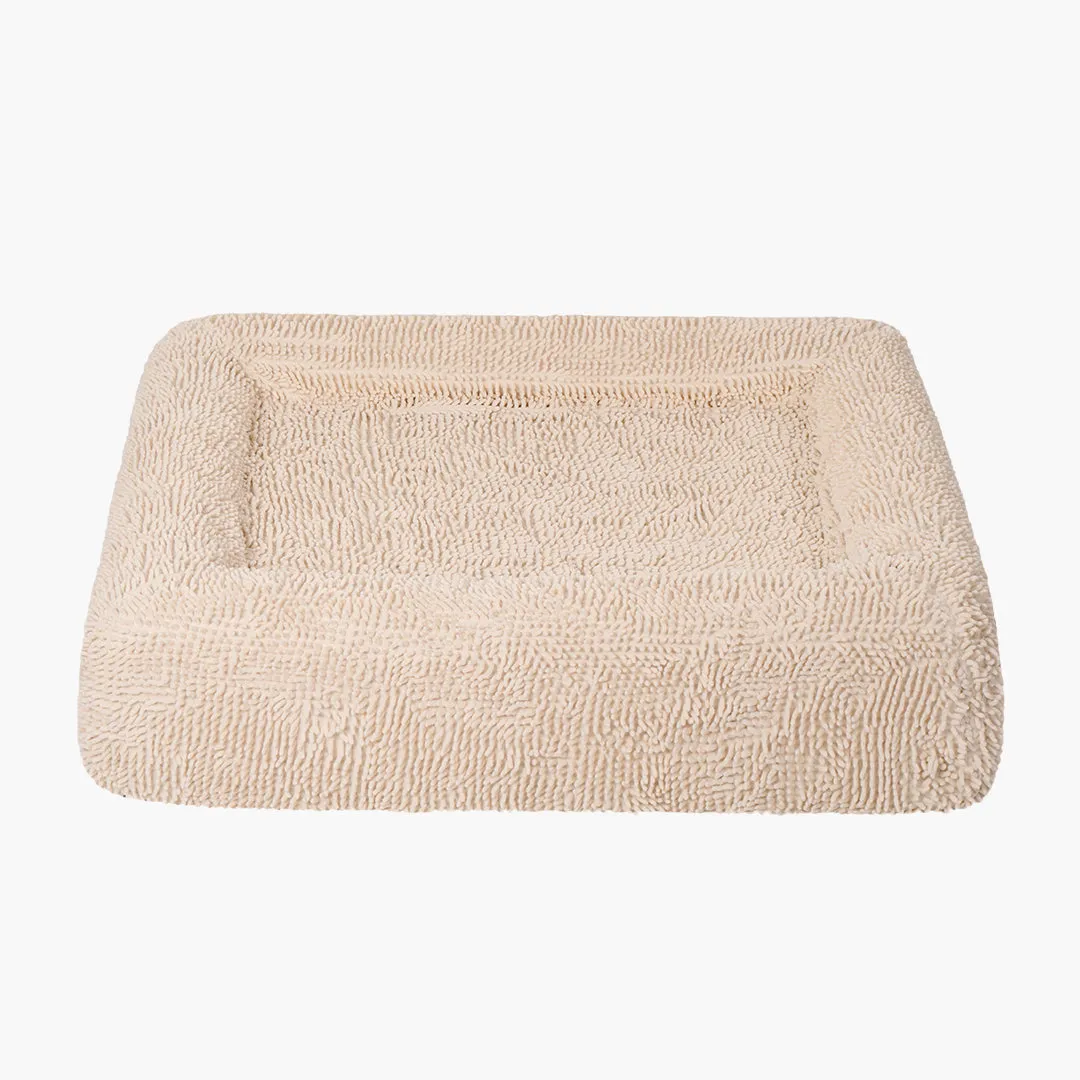 Premium Orthopedic Memory Foam Dog Bed - Cream (Medium)