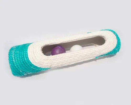 Rollable Sisal Cat Scratching Post with 3 Trapped Roller Balls
