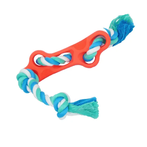 Rubber Bone with Tug Rope | PetPals®