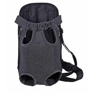 S 28*18cm gray Outdoor portable pet bag, breathable Mesh backpack for cats and dogs AZ19607