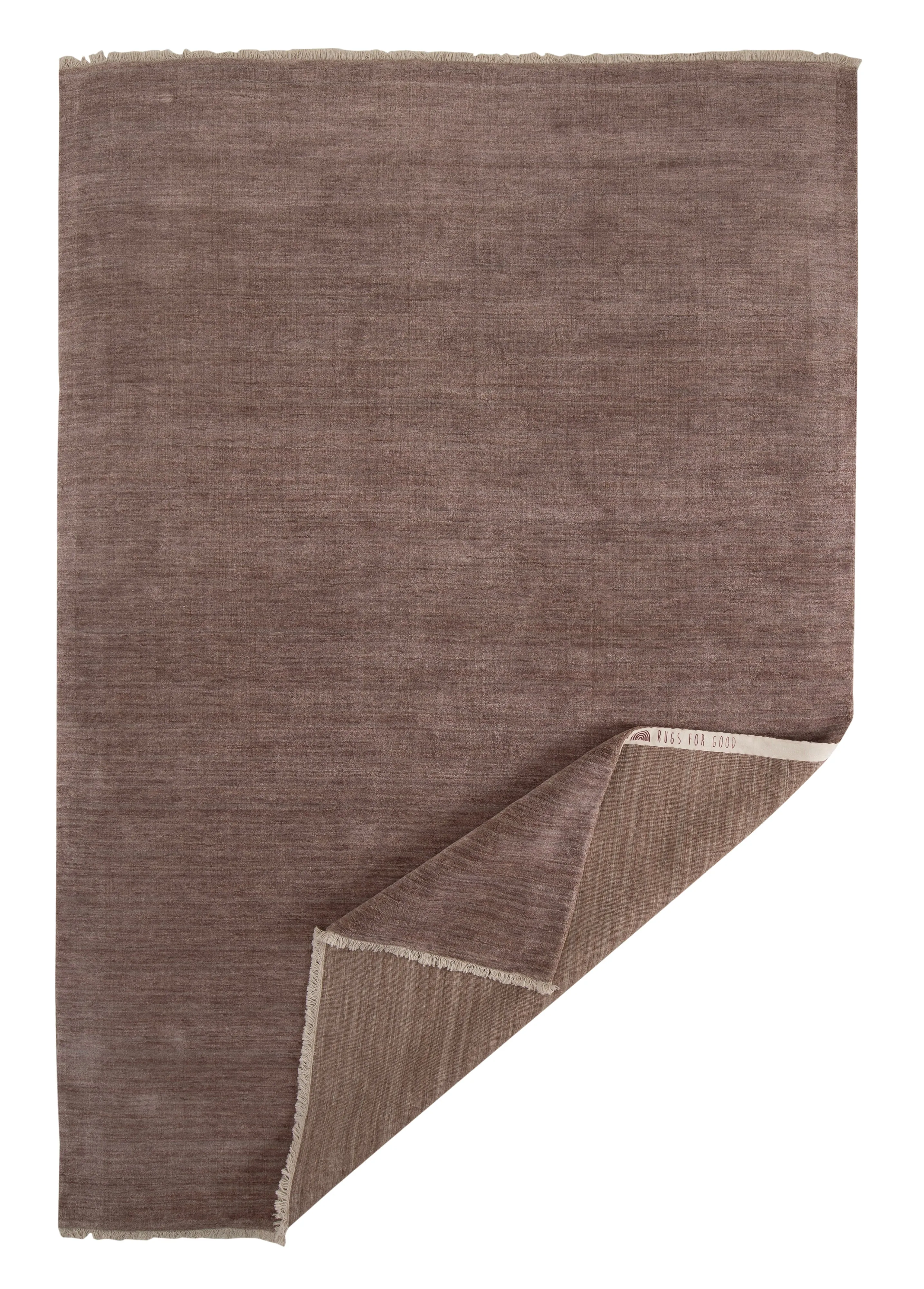 Sample of Bhakti Abrash Wool Blend Rug in Mauve