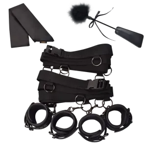 Shaki Titan Series | Adjustable Wrist to Ankle Bed Restraints Plus Set