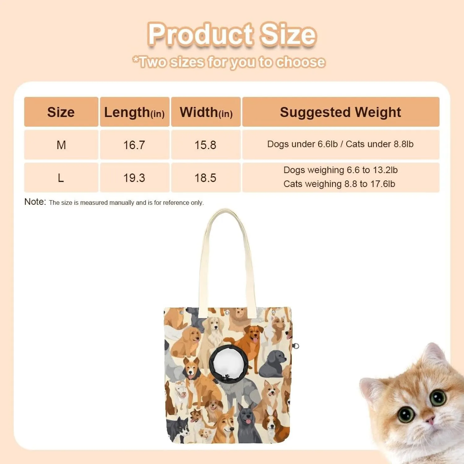 Show Head Pet Canvas Shoulder Bag, Different Breeds of Dog Pet Out Bag, Outcrop, Pet Out Shoulder Bag.
