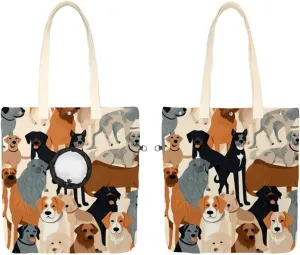 Show Head Pet Canvas Shoulder Bag, Different Breeds of Dog Pet Out Bag, Outcrop, Pet Out Shoulder Bag.