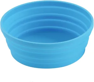 Silicone Expandable Collapsible Bowl for Travel Camping Hiking (Blue(L))