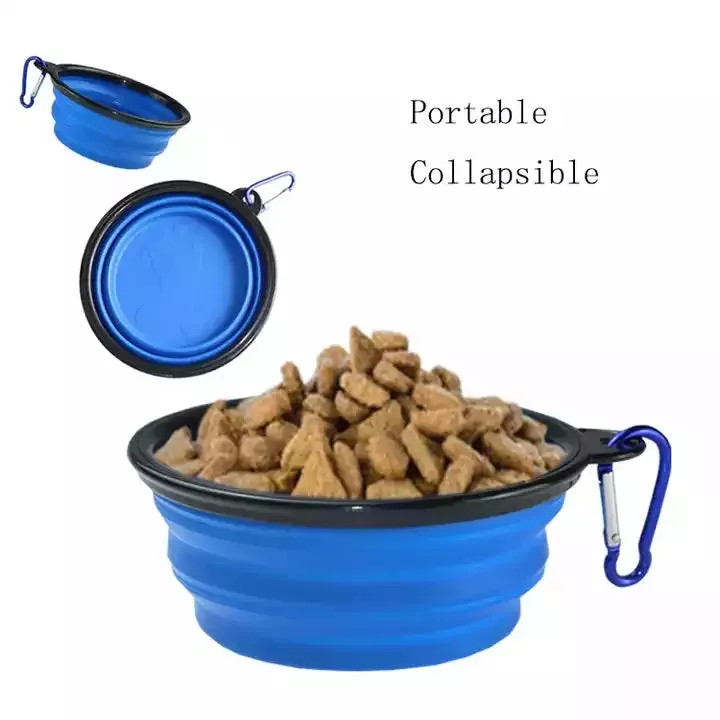 Silicone Portable Collapsible Dog Pet Bowl - Medium Size