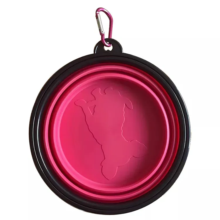 Silicone Portable Collapsible Dog Pet Bowl - Medium Size