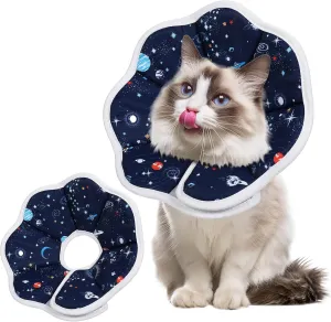 Soft Cat Cone Collar, Adjustable Cat Recovery Collar After Surgery to Stop Licking, Protective Cat Neck Cone, Safety Elizabethan e Collar for Small Medium Cats Kittens