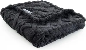 Soft Double Sided Fleece Pet Blanket Premium Fleece Dog Cat Blanket Pet Sleeping Mat Blanket Black 27.5"x39"