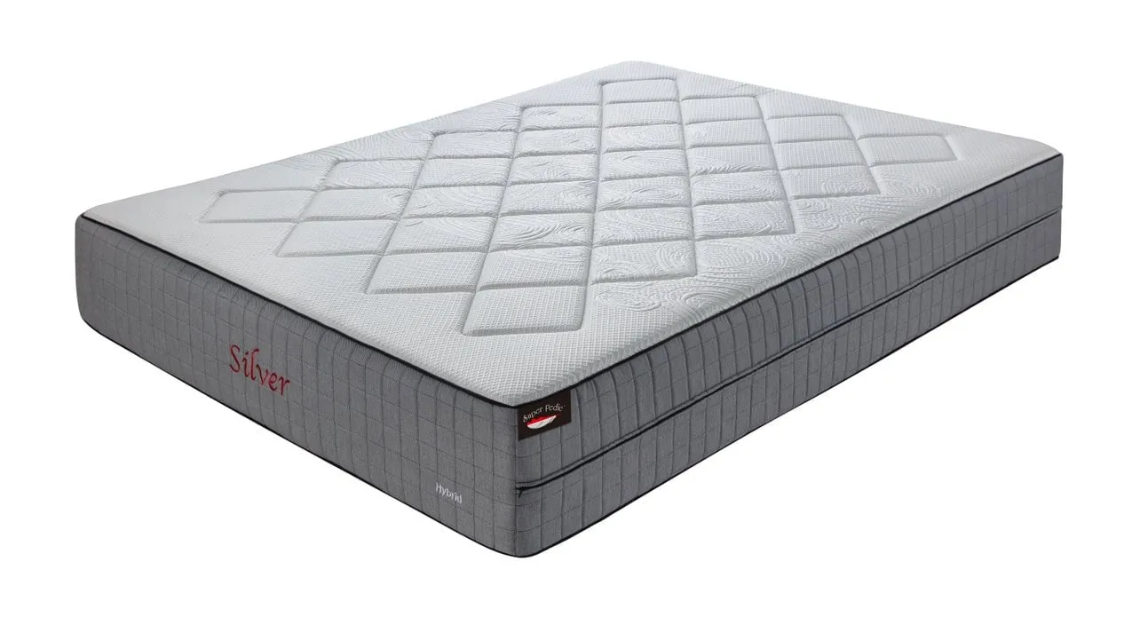 Soft luxury water cool gel memory foam with cooling silk fabric king size mattress