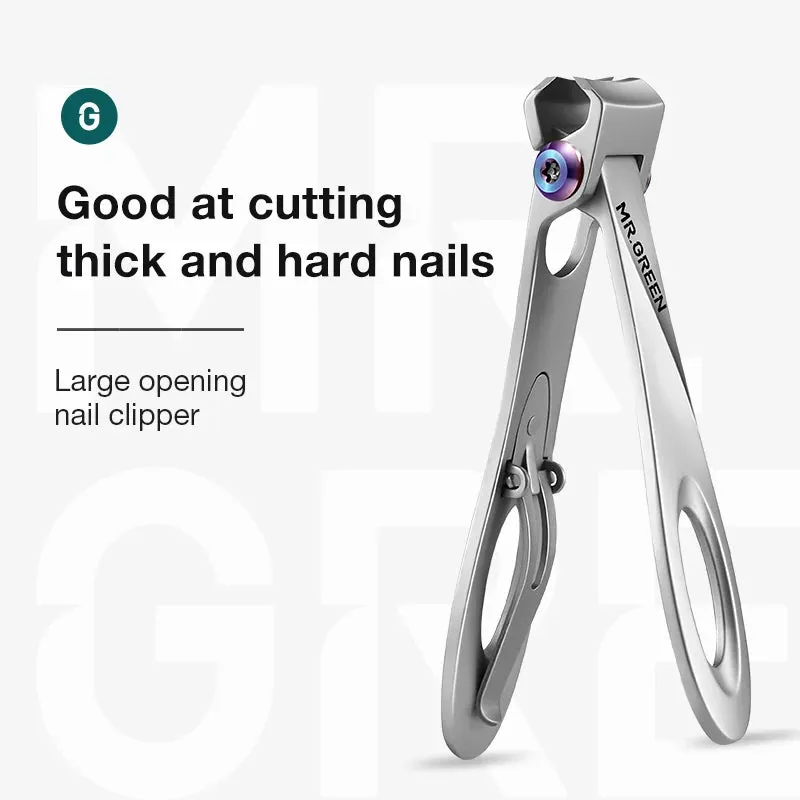 Stainless Steel Nail Clippers - Wide Jaw Design
