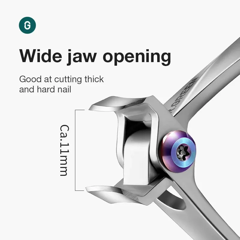 Stainless Steel Nail Clippers - Wide Jaw Design