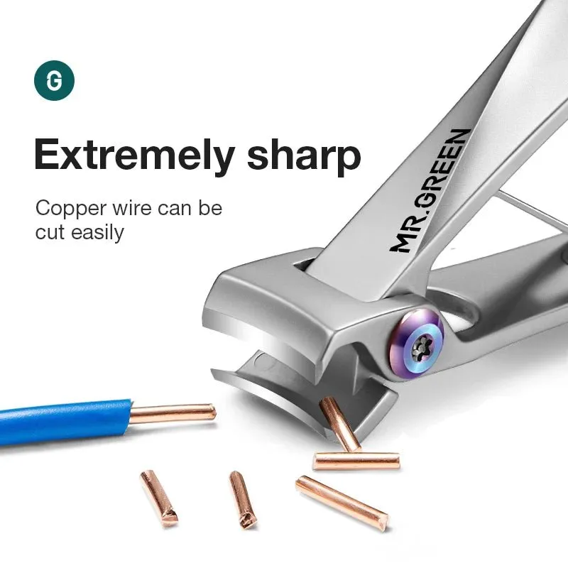 Stainless Steel Nail Clippers - Wide Jaw Design