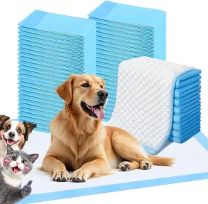 Super Absorbent Waterproof Dog and Puppy Pet Training Pad, Housebreaking Pet Pad, 150-Count Small-Size, 17.1X23.6, Blue