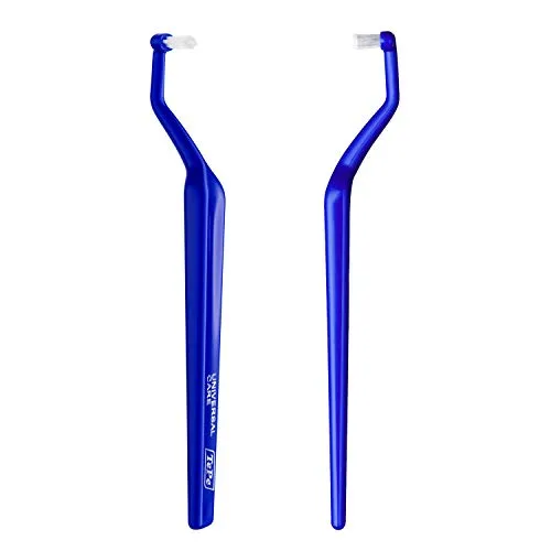 TEPE Angled Soft Bristle Toothbrush, Orthodontic Toothbrush for Braces, Small Head Toothbrush for Retainers, Implants, Universal Care, 1 Pk
