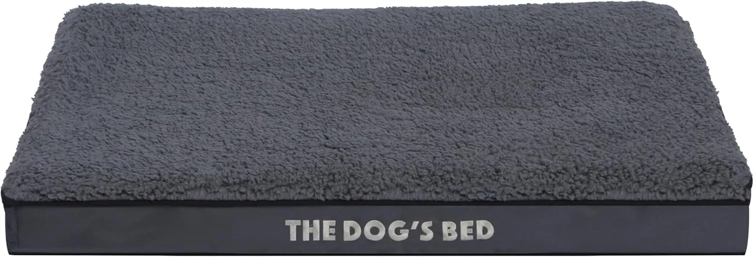 The Dog's Bed Replacement Outer Cover (No Mattress) for Medium Grey Plush (Easy Clean Cover) Waterproof Orthopedic Dog Bed.