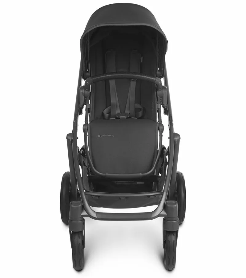 UPPAbaby Vista V2 Stroller - Jake (Black/Carbon/Black Leather) (Open box - NEW)