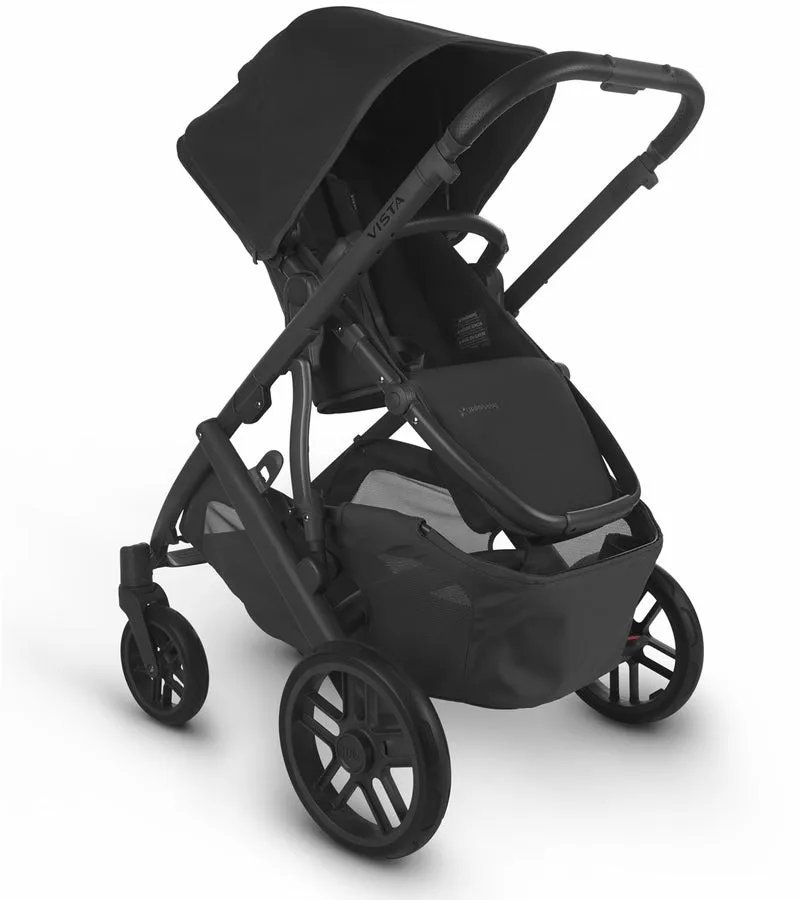 UPPAbaby Vista V2 Stroller - Jake (Black/Carbon/Black Leather) (Open box - NEW)