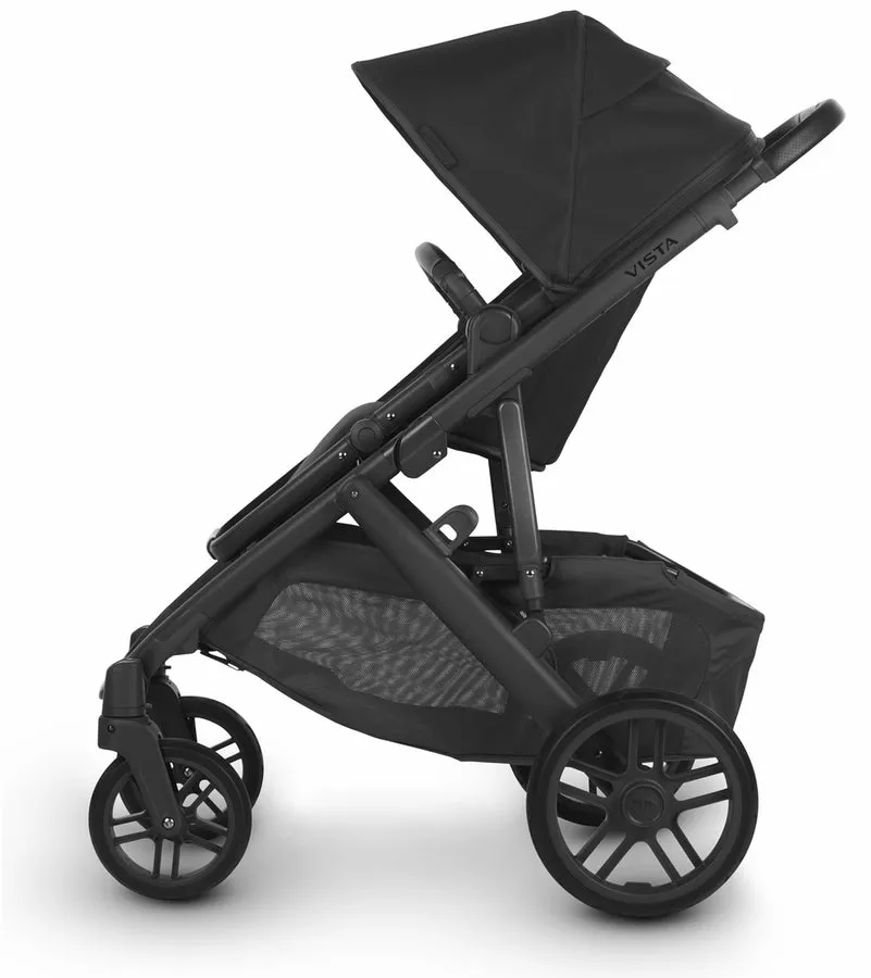UPPAbaby Vista V2 Stroller - Jake (Black/Carbon/Black Leather) (Open box - NEW)