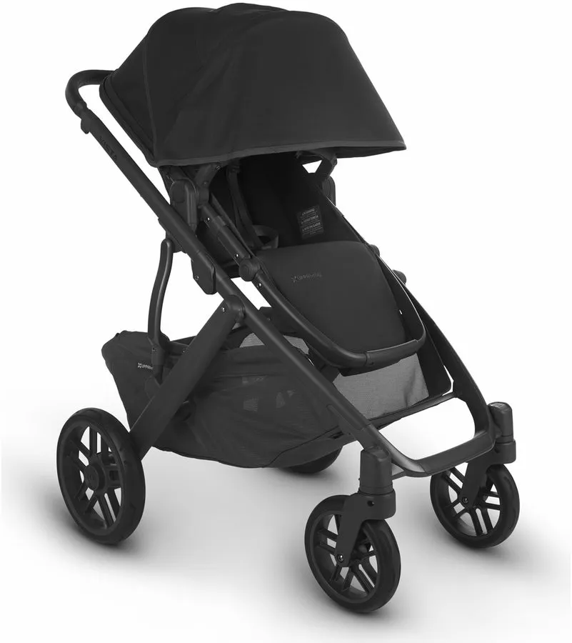 UPPAbaby Vista V2 Stroller - Jake (Black/Carbon/Black Leather) (Open box - NEW)