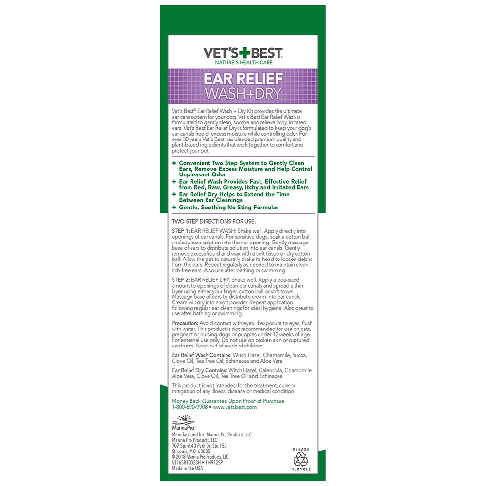 Vet's Best Dog Ear Cleaner Kit