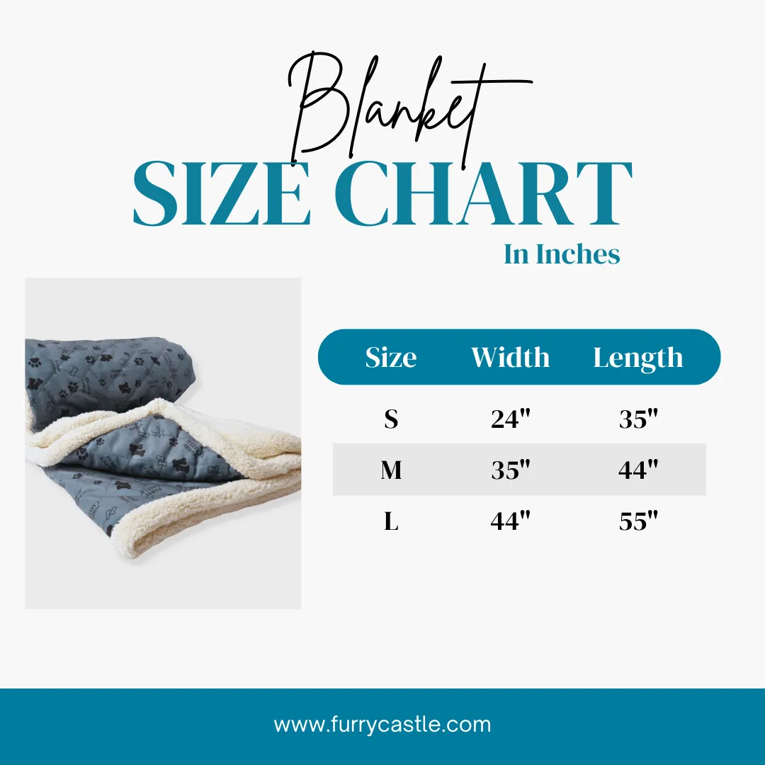 Warm & Comfortable Pet Blanket Furry Castle Print
