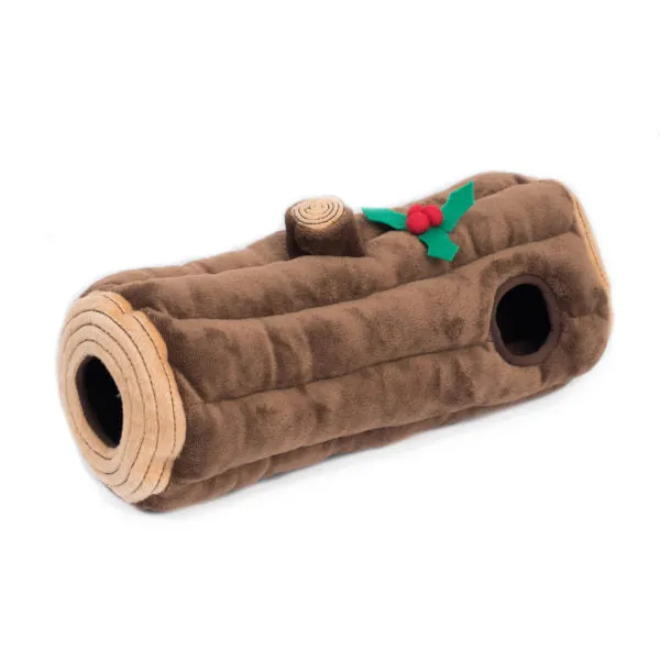 ZippyPaws Dog Toy Holiday Burrow Yule Log